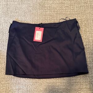 Edikted Mini Silk Skirt - Navy